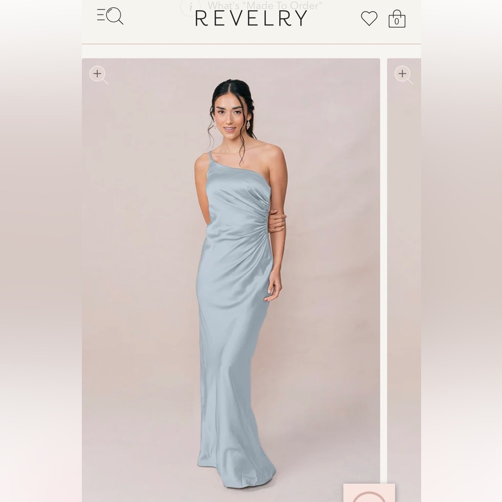 Revelry Jade Satin Bridesmaids Dress - Sky Blue, Size 6/8, Tall, New & Dry-clean
